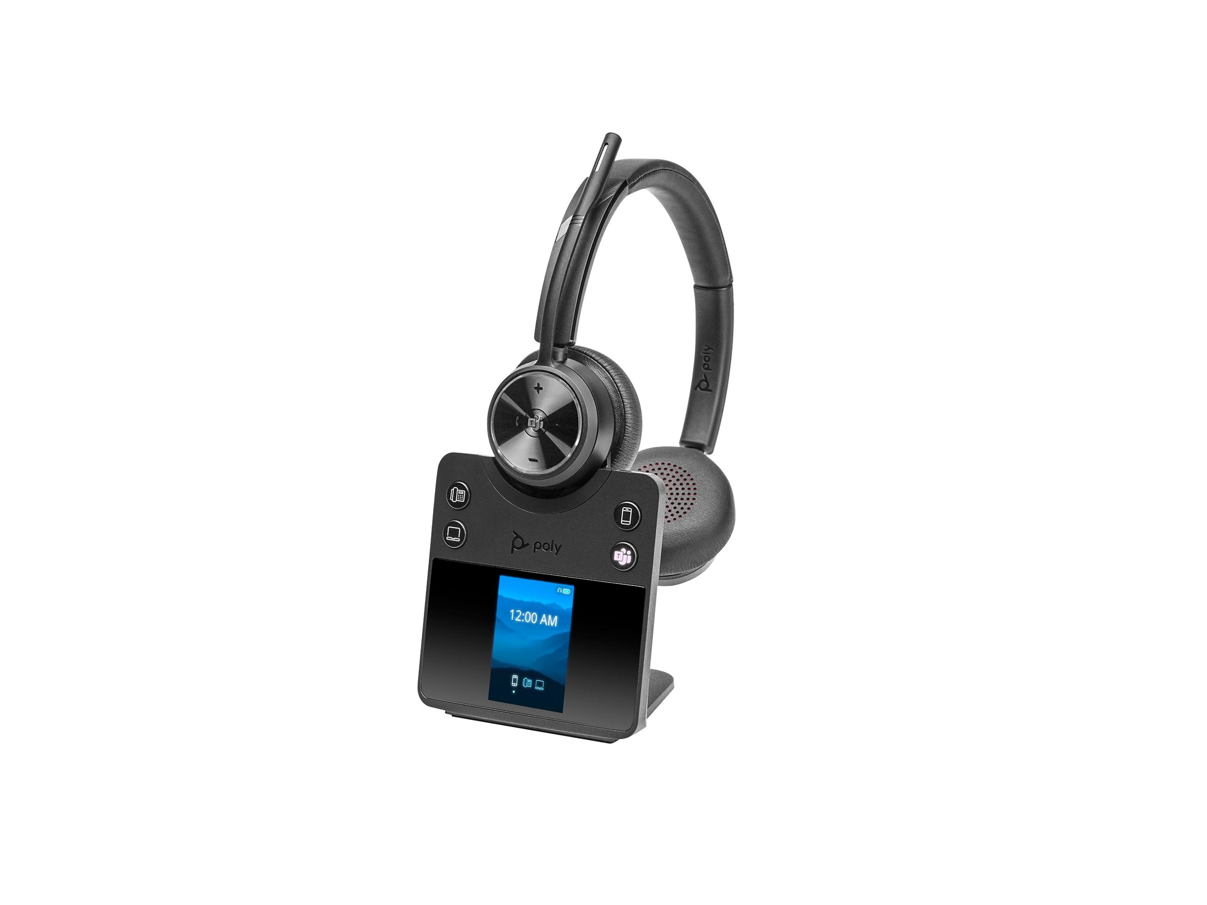 POLY SAVI 7420 Office Teams Casque DECT 2 écouteurs + socle