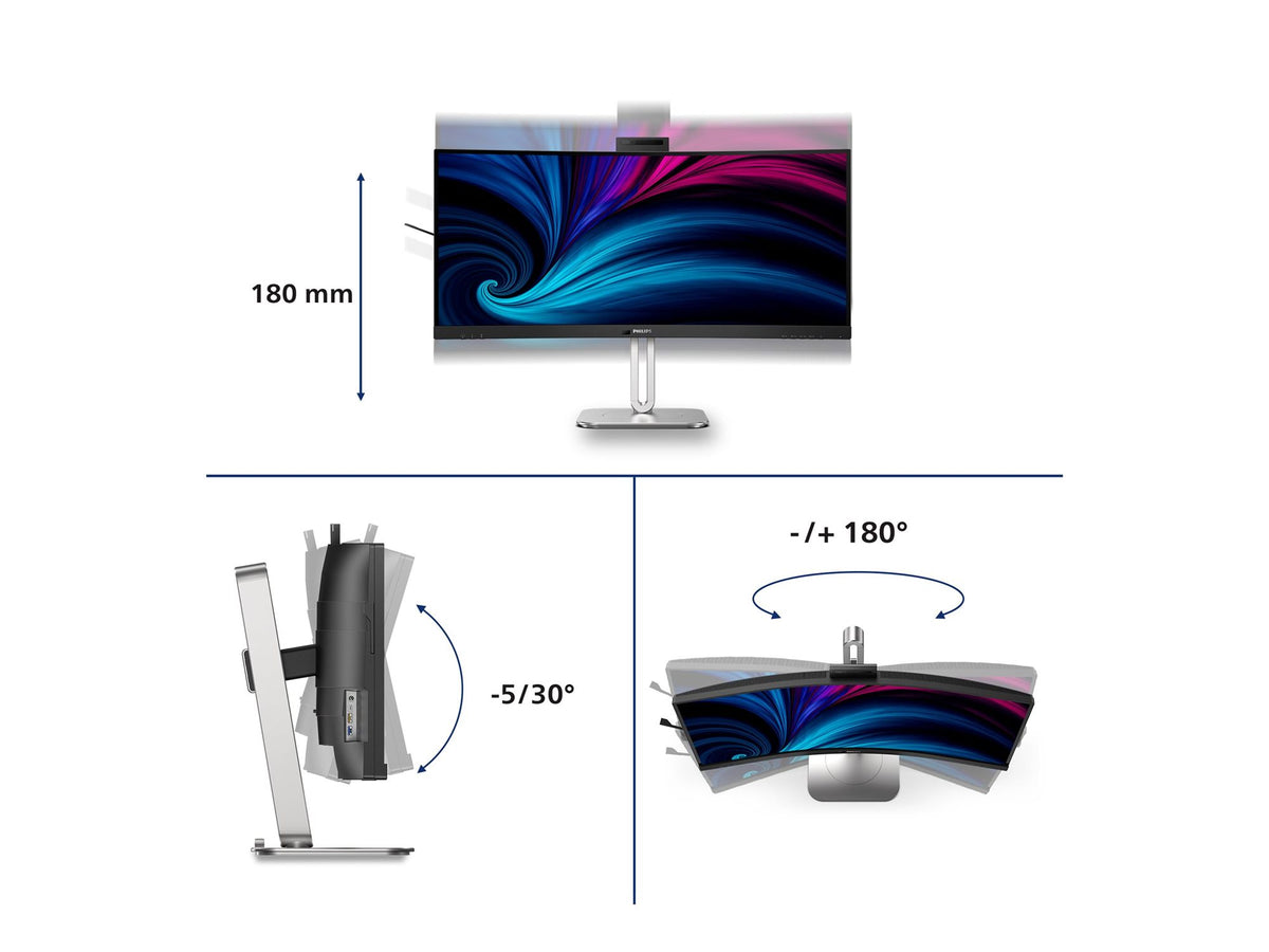 PHILIPS 34B2U6603CH 34p Curved 3440x1440 2xHDMI DP USB