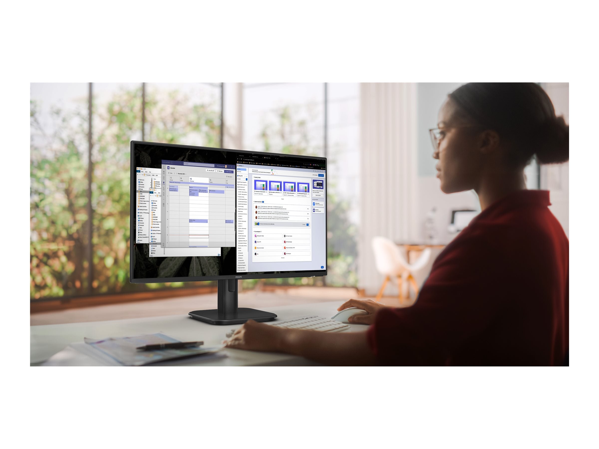 PHILIPS 24E1N1100A/00 - écran LED - 24"-1920 x 1080 Full HD (1080p) @ 100 Hz - IPS - 250 cd/m² - 1300:1 - 1 ms - HDMI, VGA - HP