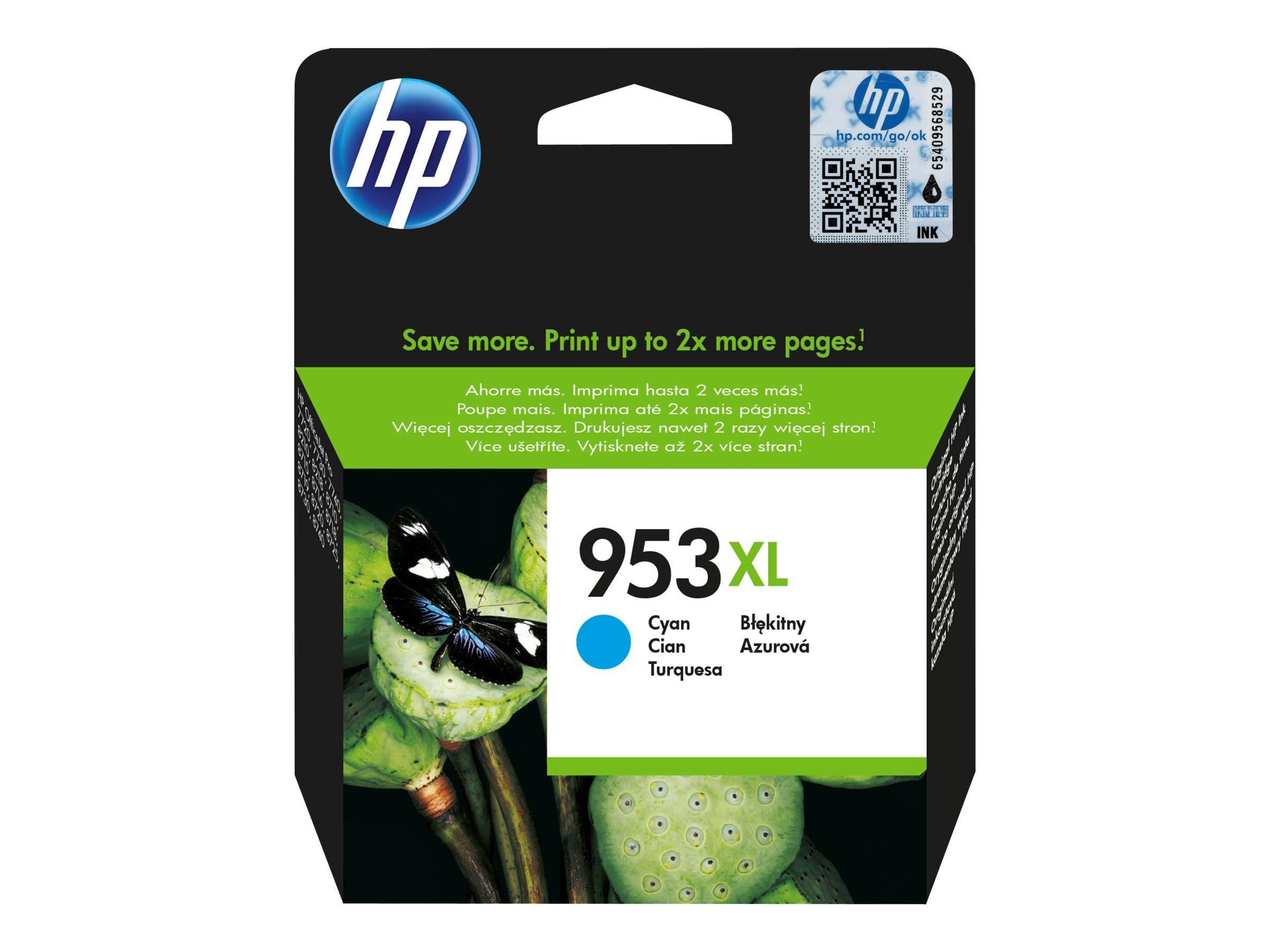 HP 953XL original High Yield Ink cartridge F6U16AE 301 Cyan Blister