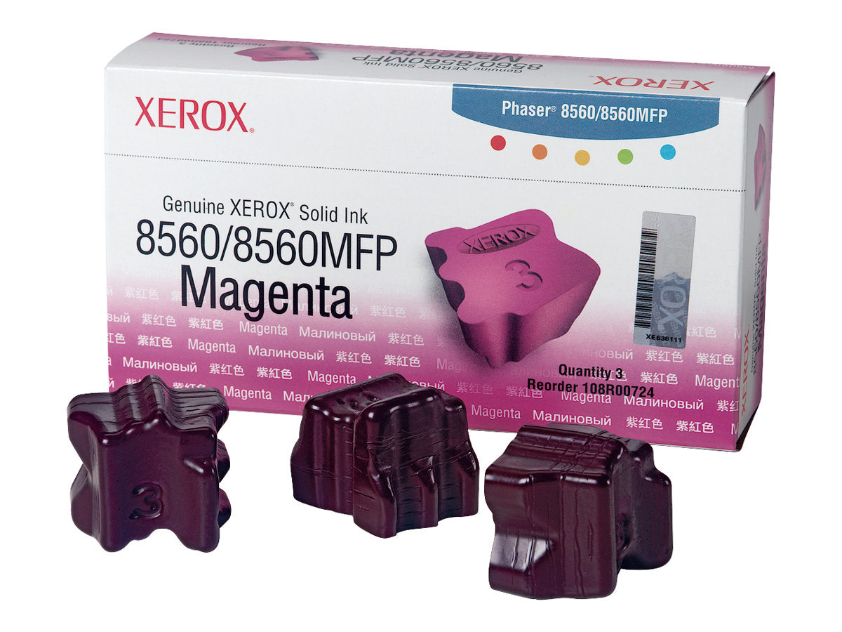 XEROX PHASER 8560, 8560MFP colorstix magenta capacité standard 3 x 1.000 pages pack de 3