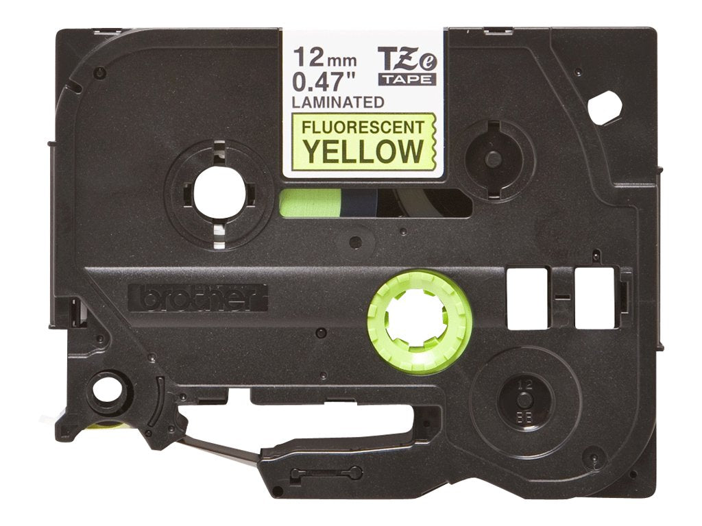 BROTHER P-TOUCH TZE-C31 noir sur neonjaune  12mm