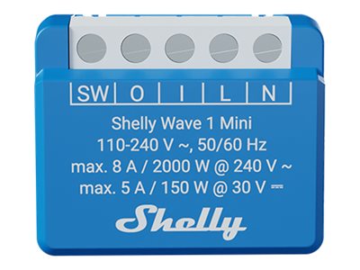 SHELLY Wave 1 Mini EU LR Support Smart Switch // QTSW-0A1X8EU