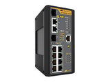 ALLIED Industrial managed PoE+ switch 8 x 10/100/1000TX PoE+ ports and 2 x 100/1000X SFP combo