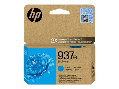HP 937e EvoMore Cyan Original Ink Cartridge