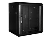 MCL IC6C99AL60P4515 - Coffret réseau mural 19p 15U profondeur 450 - Noir