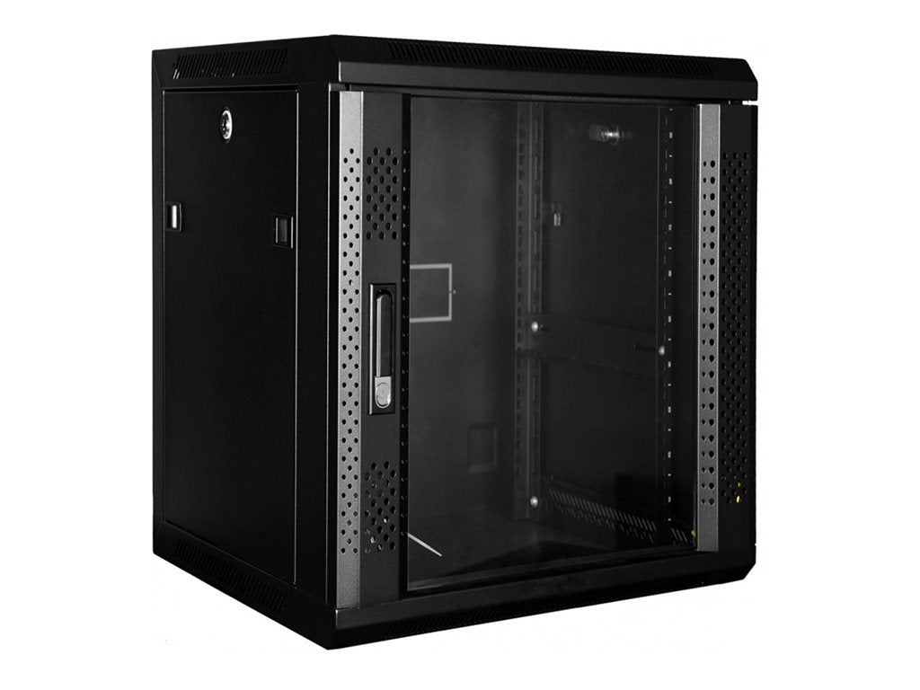 MCL IC6C99AL60P4515 - Coffret réseau mural 19p 15U profondeur 450 - Noir
