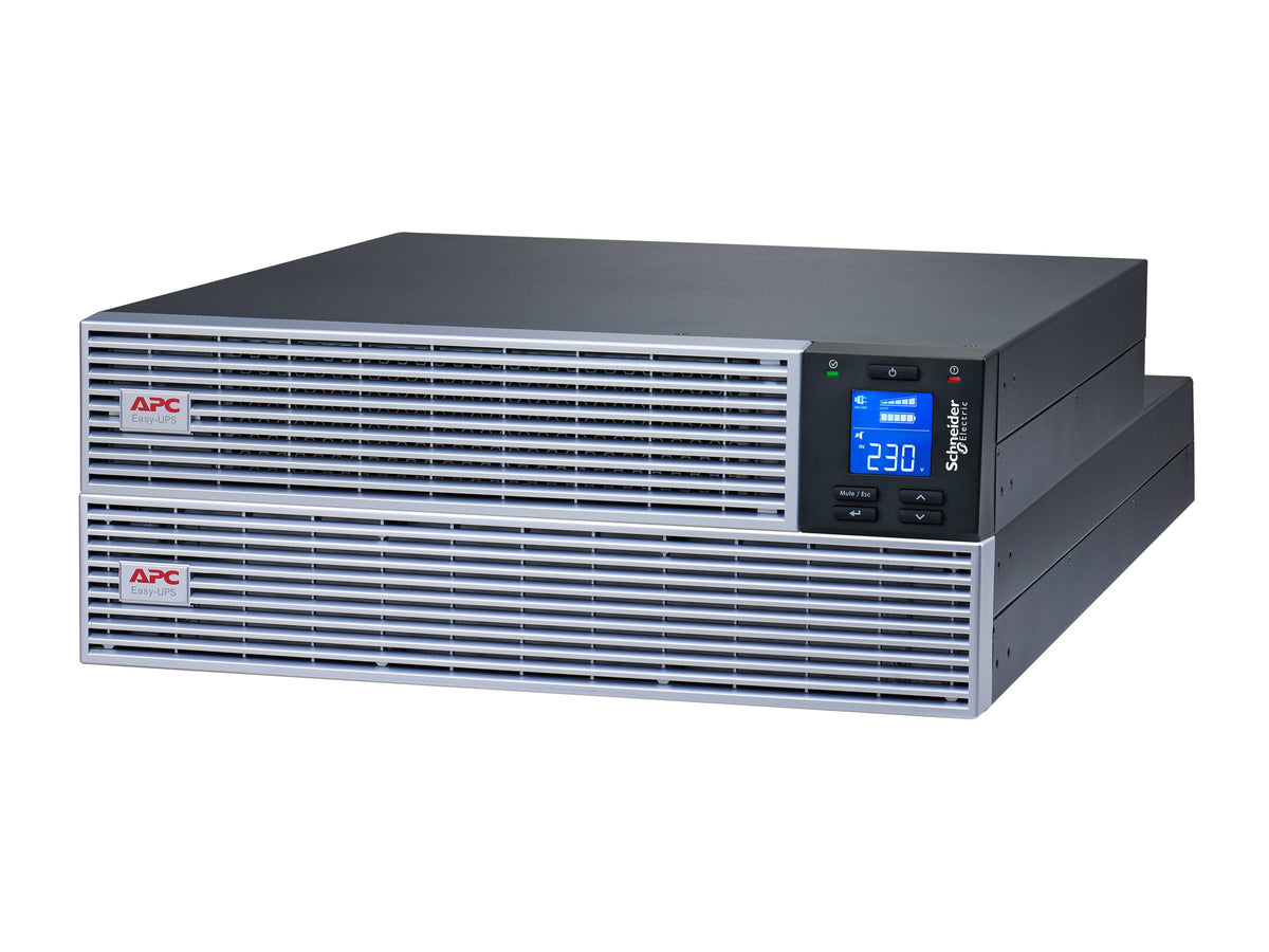 APC Easy UPS On-Line UPS Rack AC 230V 1800Watt 2000VA Li-ion RS-232 USB output connectors 6 4U 19 Black with silver