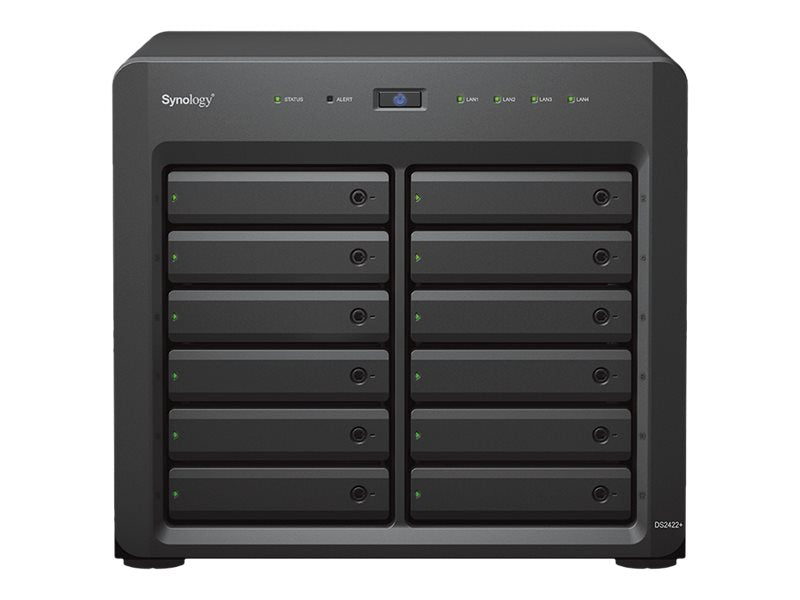 SYNOLOGY DS2422+ DiskStation AMD Ryzen Embedded V1500B compact 12-Bay desktop NAS QUAD CORE 4Go RAM