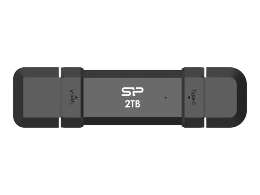 SILICON POWER DS72 250Go USB-A USB-C 1050/850 Mo/s Pendrive Black