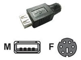 MCL - Changeur de genre USB A mâle / mini din  6 femelle