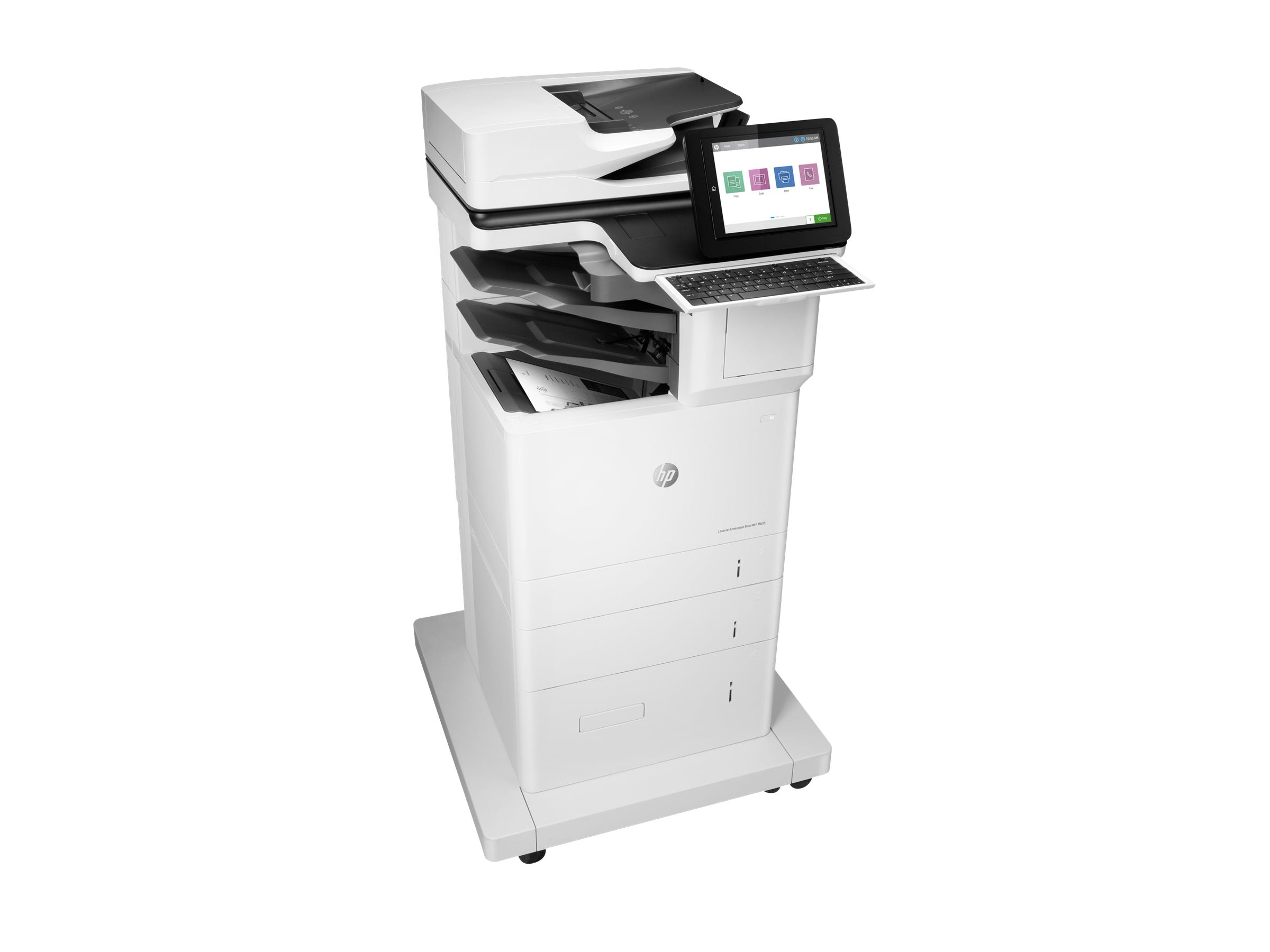 HP LaserJet Enterprise Flow MFP M635z MFP Mono laser 216x864mm A4 61ppm Print 3200sheets USB LAN