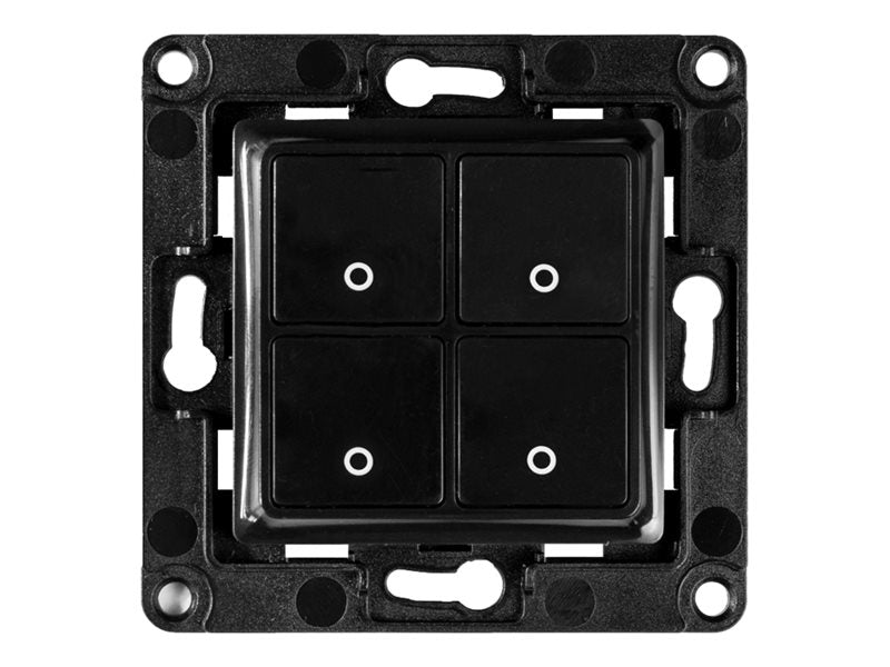 SHELLY Wall Switch 4 Black 4-Button Relay Wall Switch