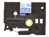 BROTHER P-TOUCH TZE-535 blanc sur hard bleu 12mm