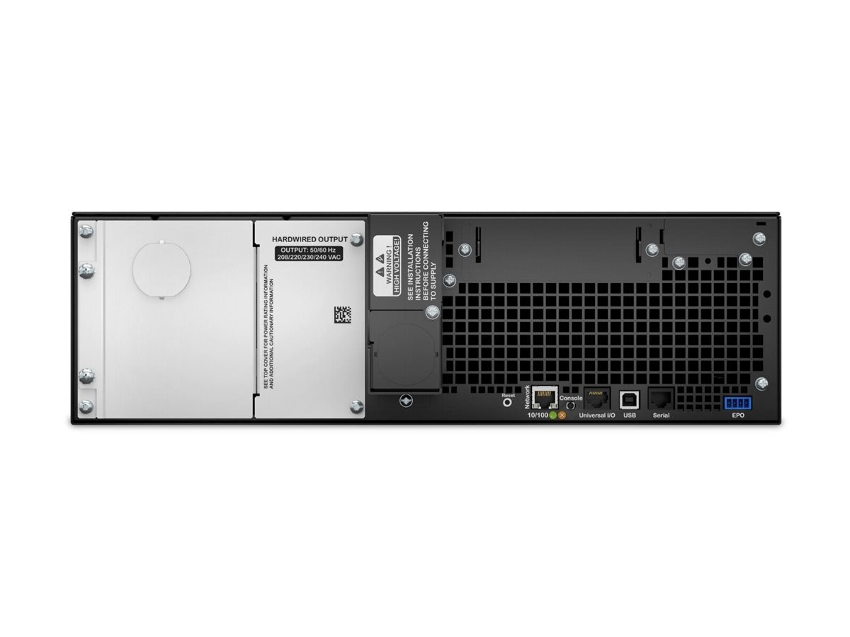 APC Smart-UPS SRT 5000VA RM UPS Rack AC 208/240V 4500Watt 5000VA 1-phase Ethernet 10/100 USB output connectors 2 3U BK