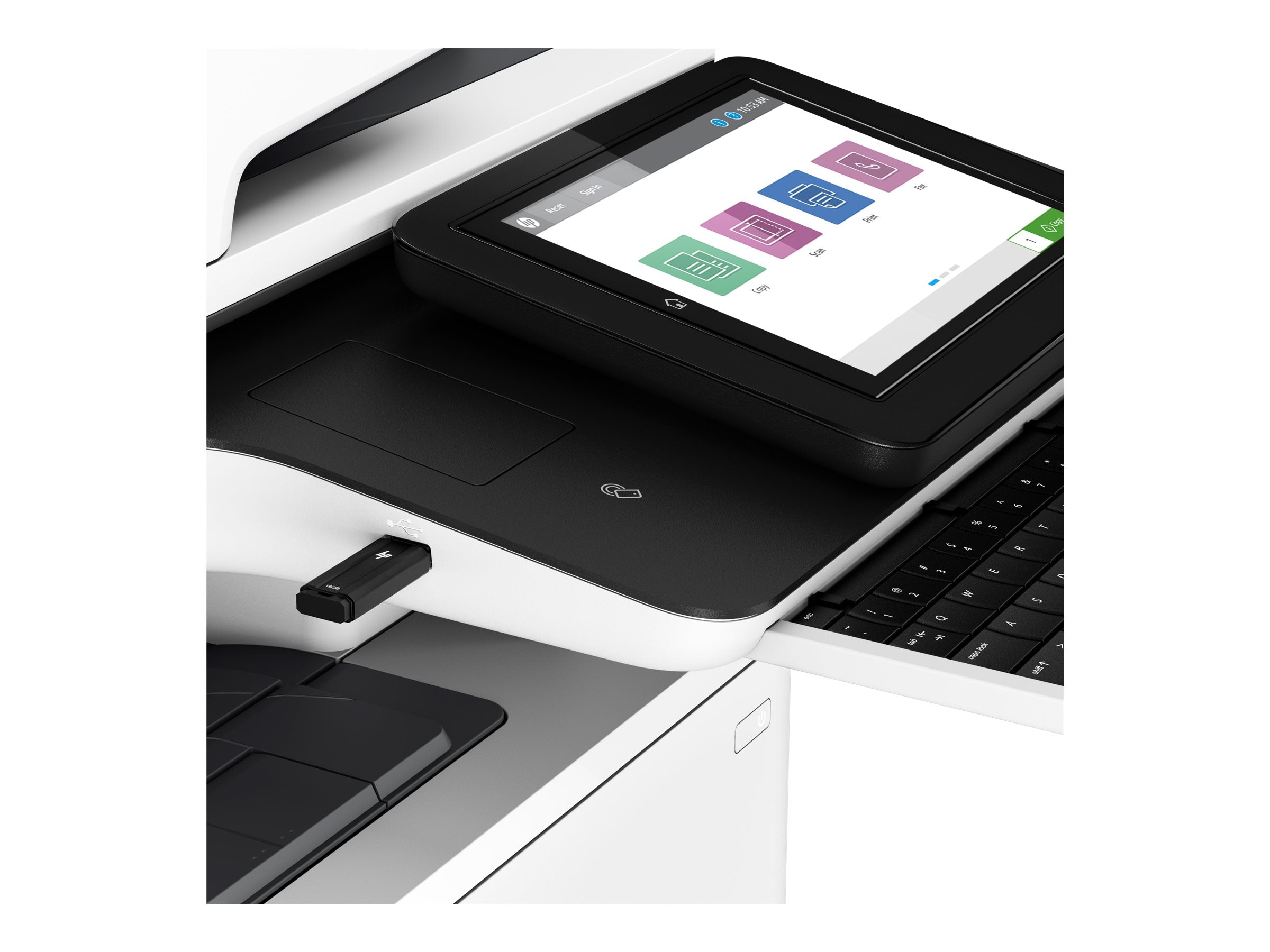 HP LaserJet Enterprise Flow MFP M528z MFP Mono B/W laser A4 210x297mm A4 43ppm 650 sheets USB 2.0 LAN Wi-Fi NFC USB