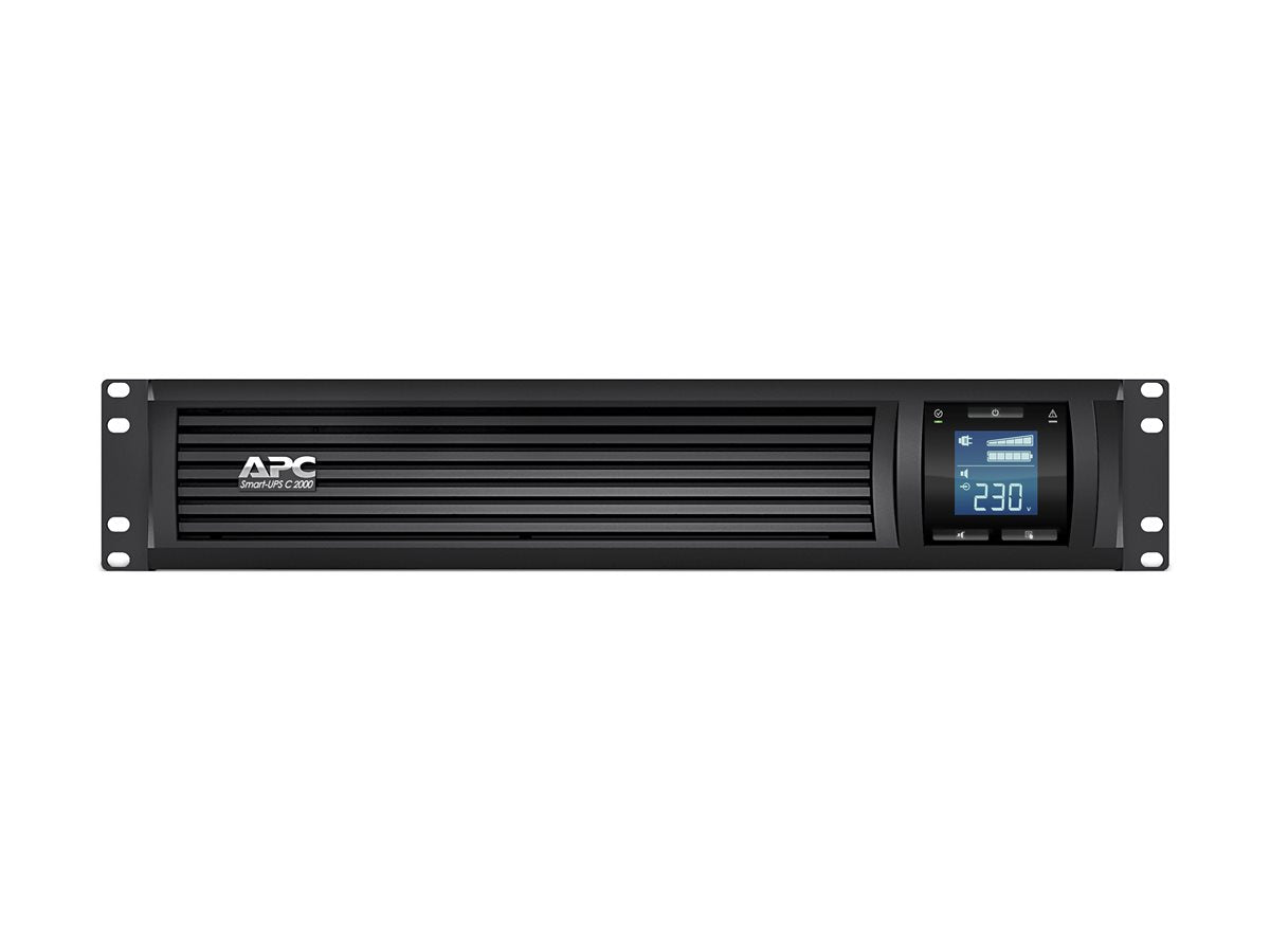 APC Smart-UPS C 2000VA 2U UPS rack-mountable AC 230V 1300Watt 2000VA USB output connectors 6 2U Black
