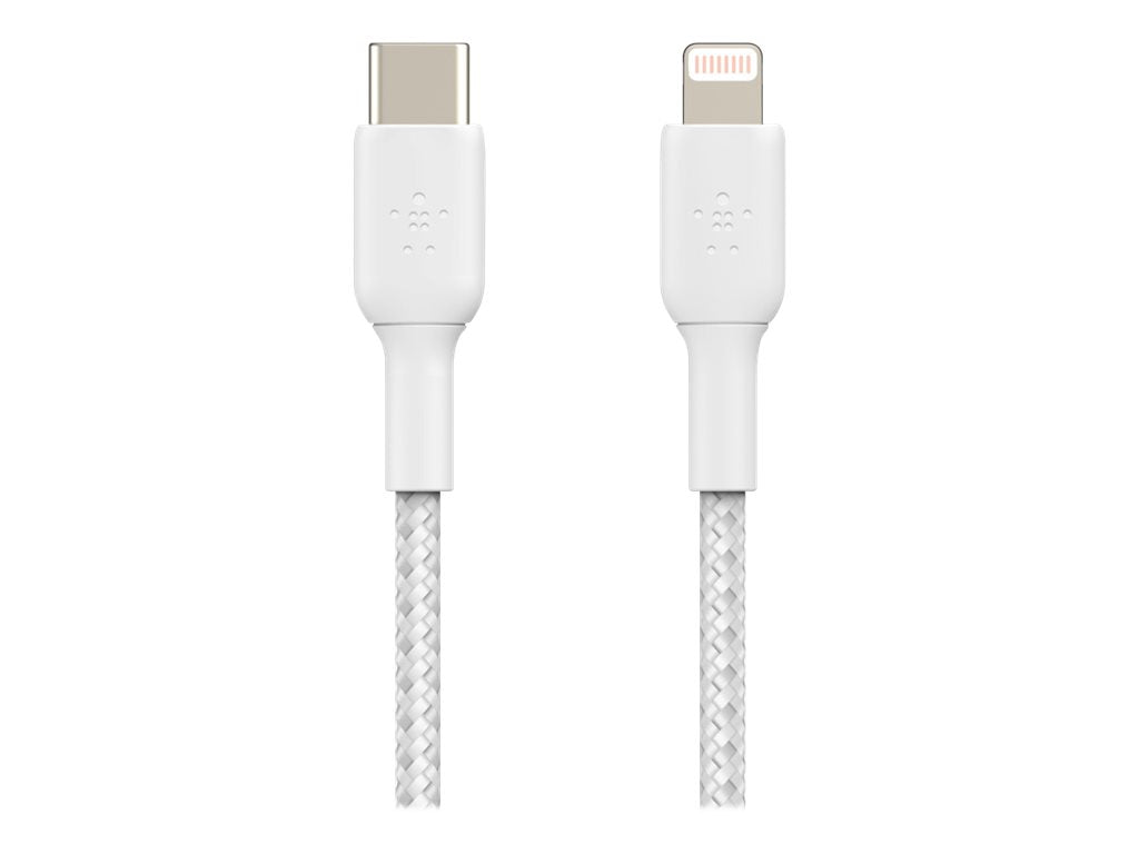 BELKIN BOOST CHARGE USB-C to Lightning Cable Braided 2M White