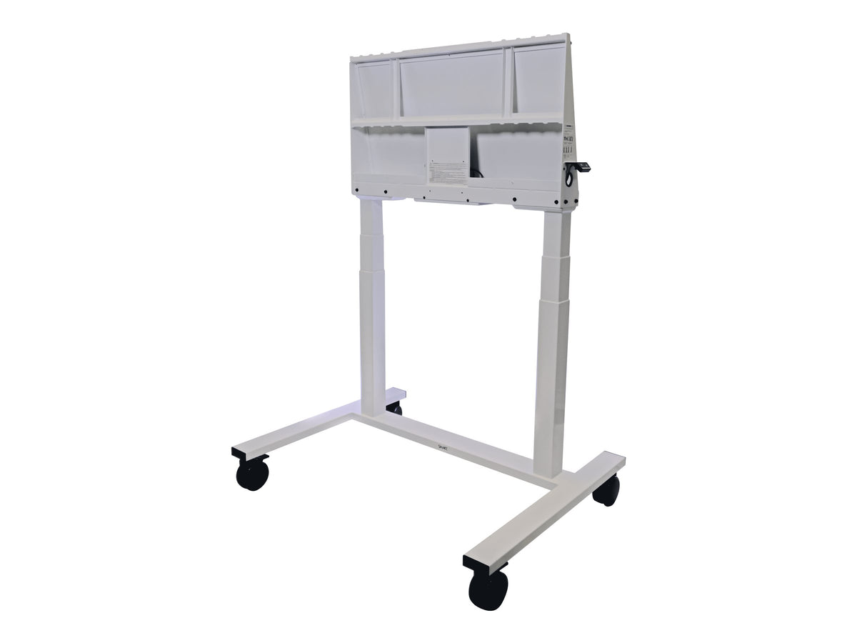 SMART Electric Height Adjustable Floor Stand FSE-500-W UL Listed Non-Locking White