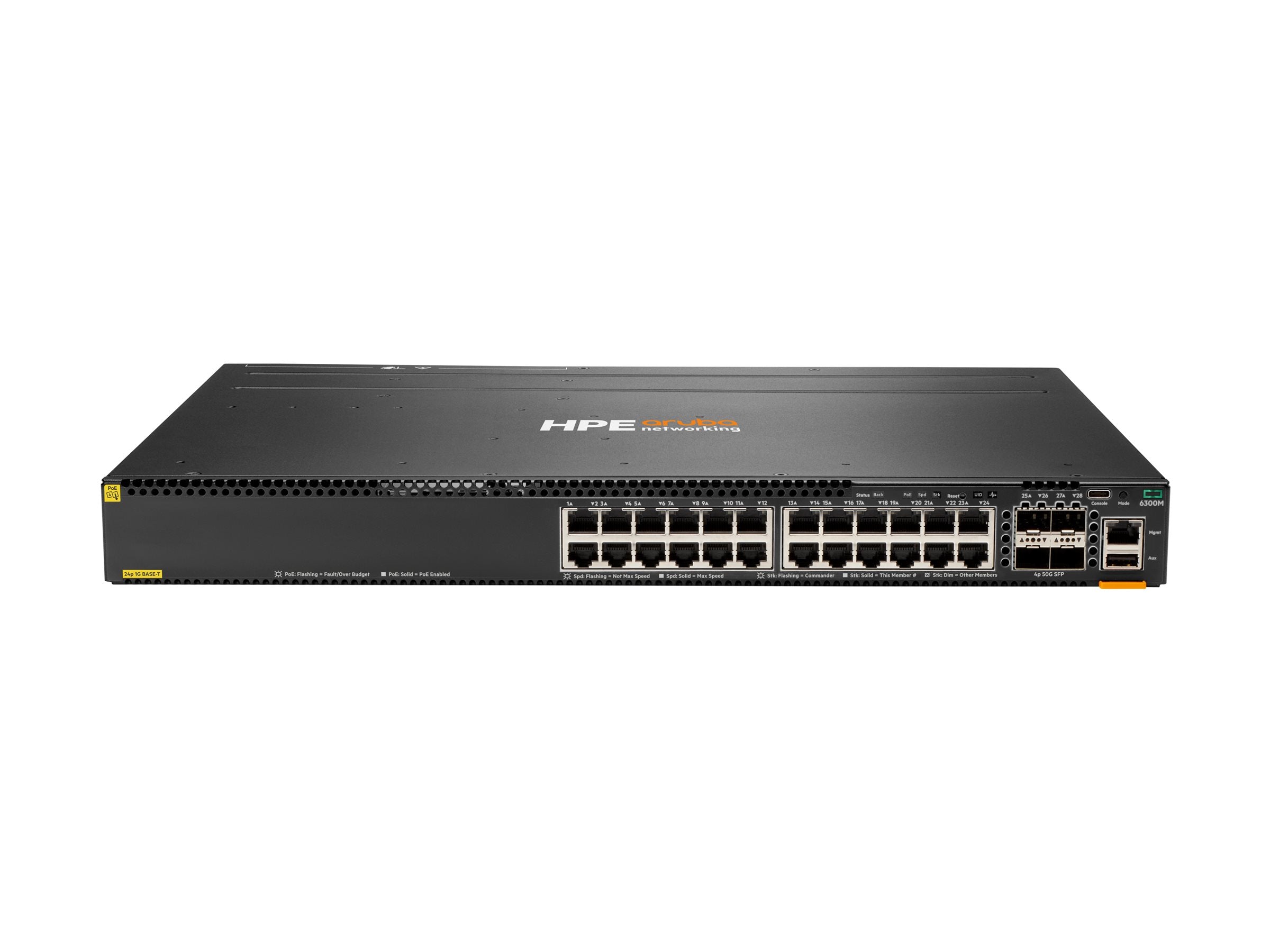 HPE Aruba 6300M 24G CL4 PoE 4SFP56 Swch