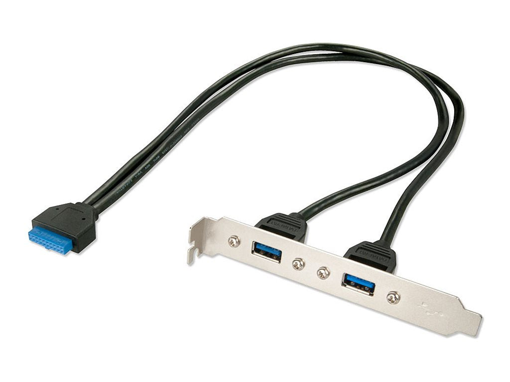 LINDY USB 3.0 PC Backplate 2xUSB 3.0 type A to 20 pin IDC