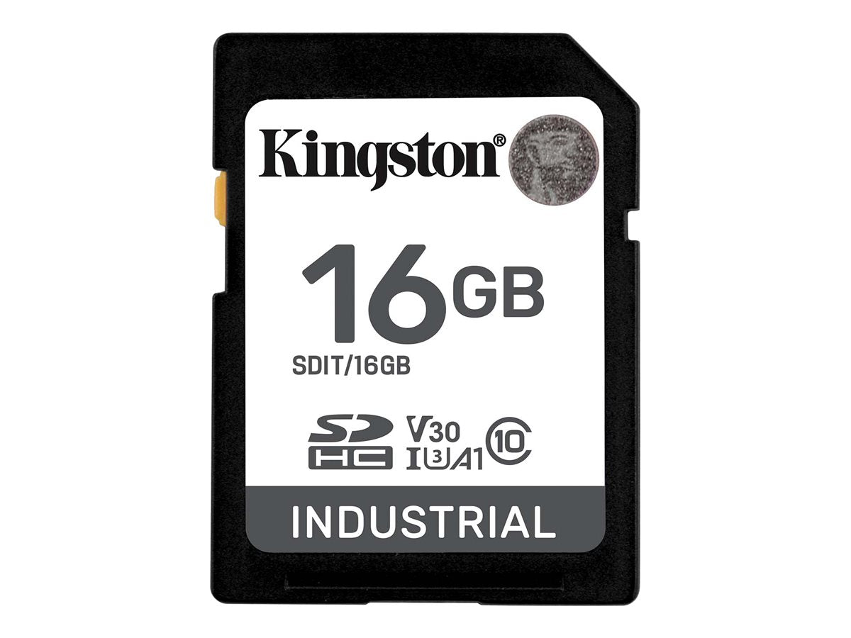 KINGSTON 16Go SDHC Industrial -40C to 85C C10 UHS-I U3 V30 A1 pSLC