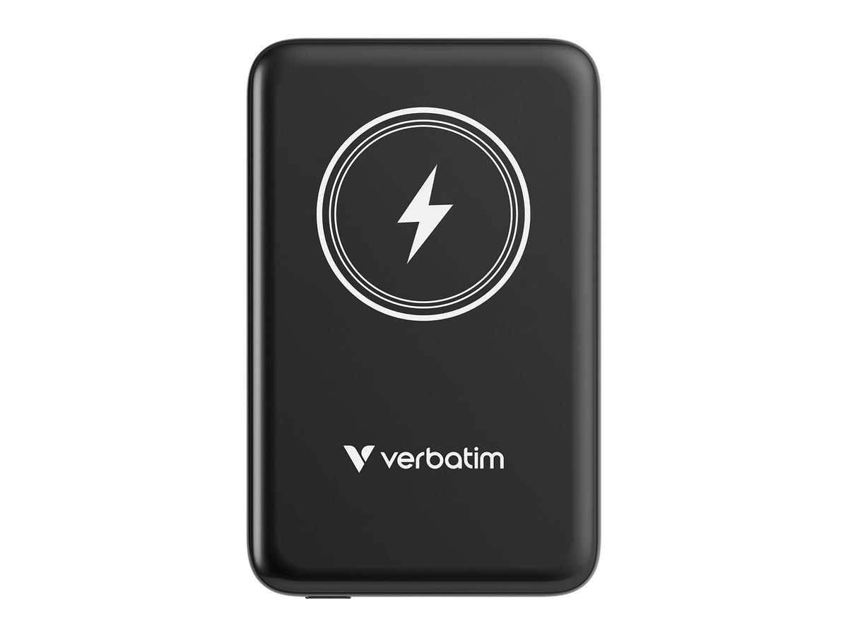 VERBATIM CHARGE N GO MAGNETIC WIRELESS POWER BANK 10000 BLACK WCF (P)