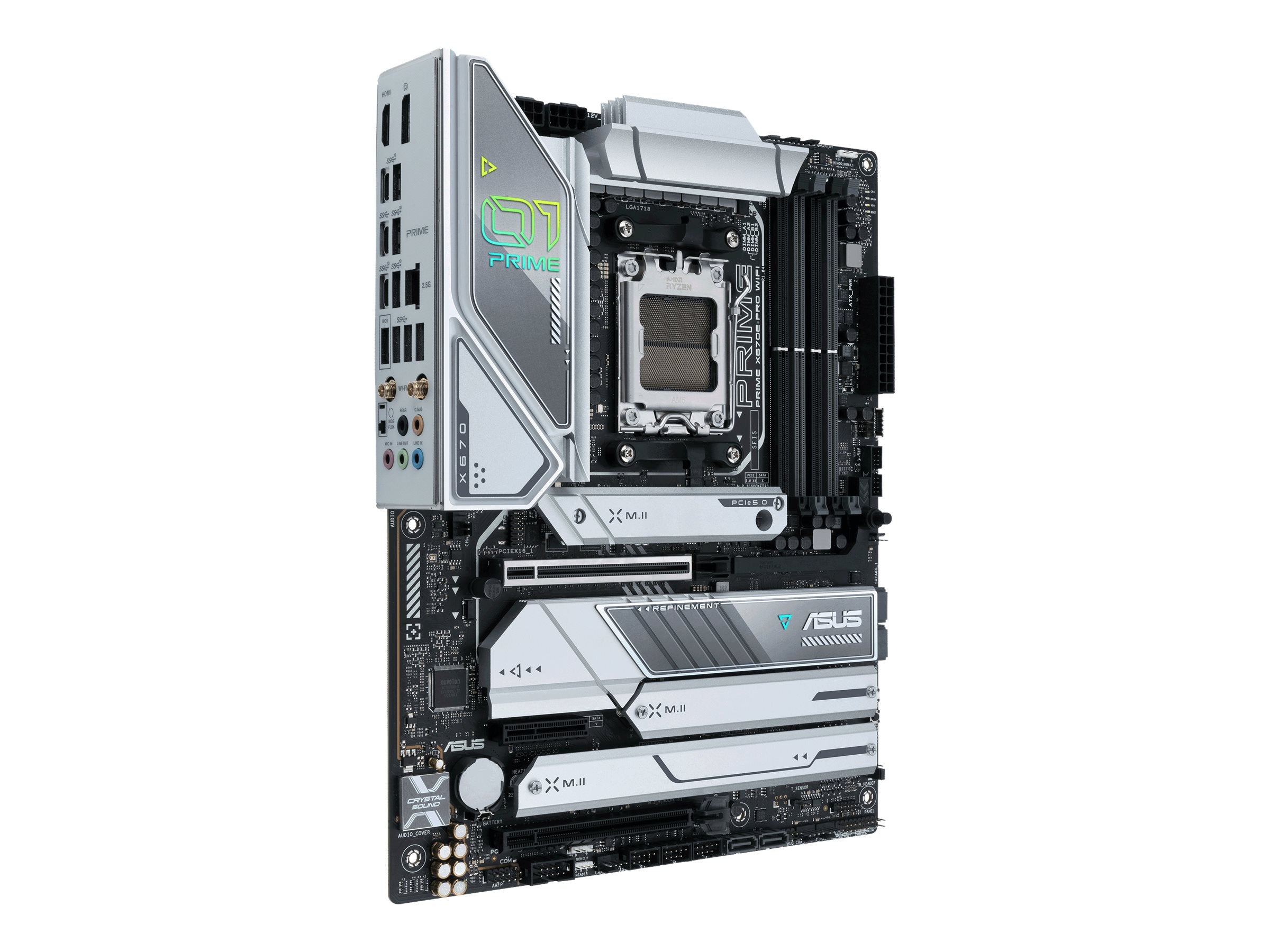 ASUS PRIME X670E-PRO WIFI AM5 Socket 4DDR5 PCIe 5.0 x16 HDMI 2.1 DP 1.4 4xSATA 6Gb/s ATX
