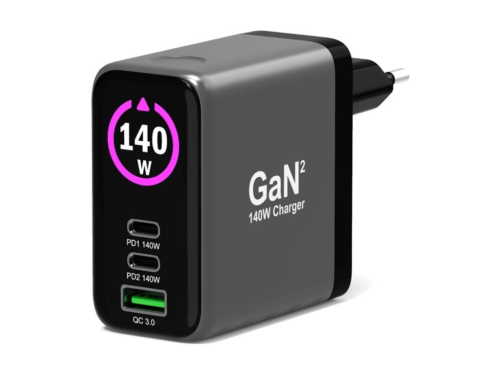 PORT DESIGNS Wall Charger Type-C PD 140W GaN PD 3.1 for MacBook PRO C to C Cable 2m EU