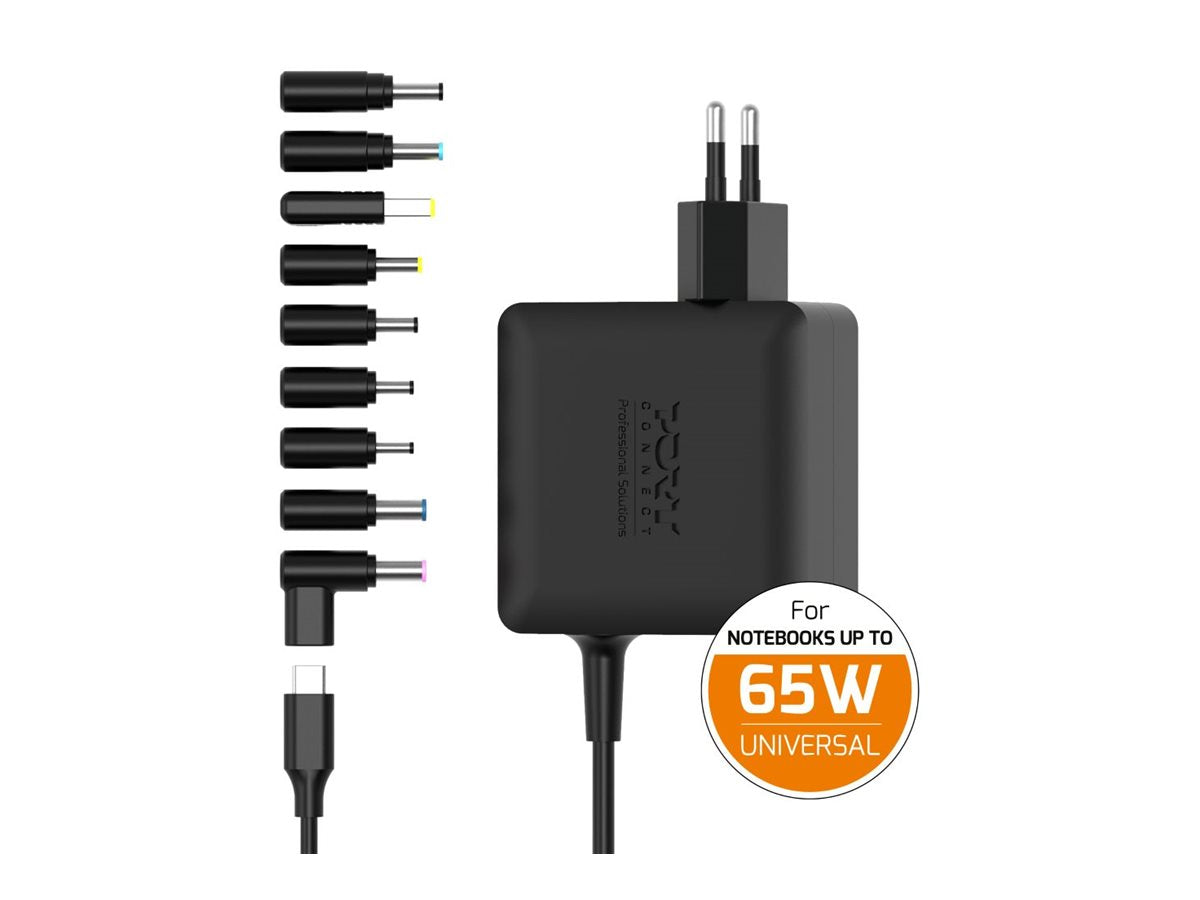 PORT DESIGNS Power Supply GaN 65W - PLUG IN - UNIVERSAL - EU