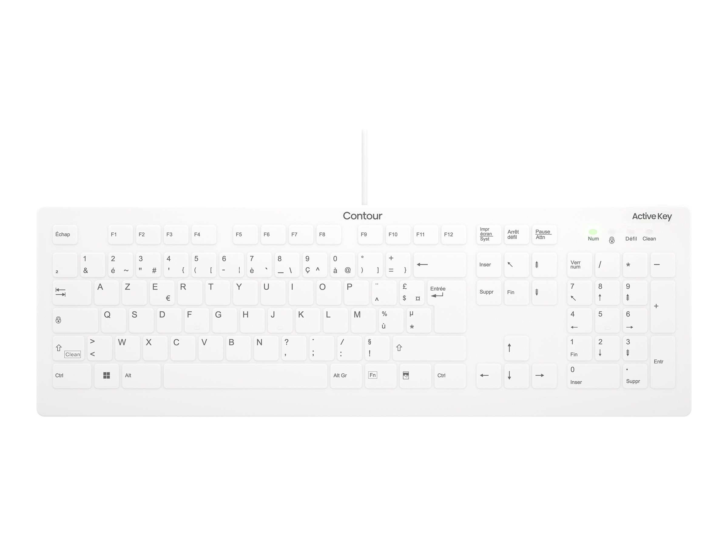 CONTOUR ACTIVE KEY Clavier AK-C8112 filaire FR blanc IP68