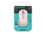 LOGITECH Signature M650 L Mouse large size optical 5 buttons wireless Bluetooth 2.4 GHz Bolt USB receiver rose