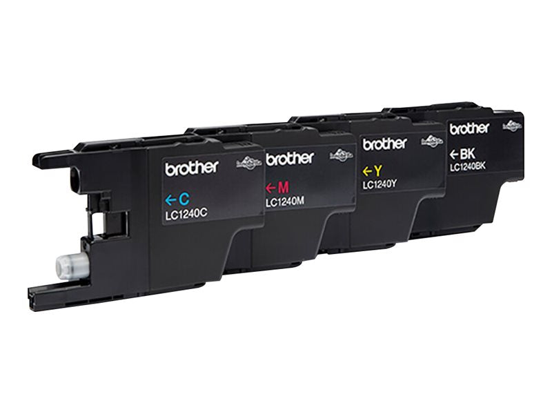 BROTHER LC-1240 cartouche dencre noir et tricolore haute capacité 600 pages 1-pack blister sans alarme