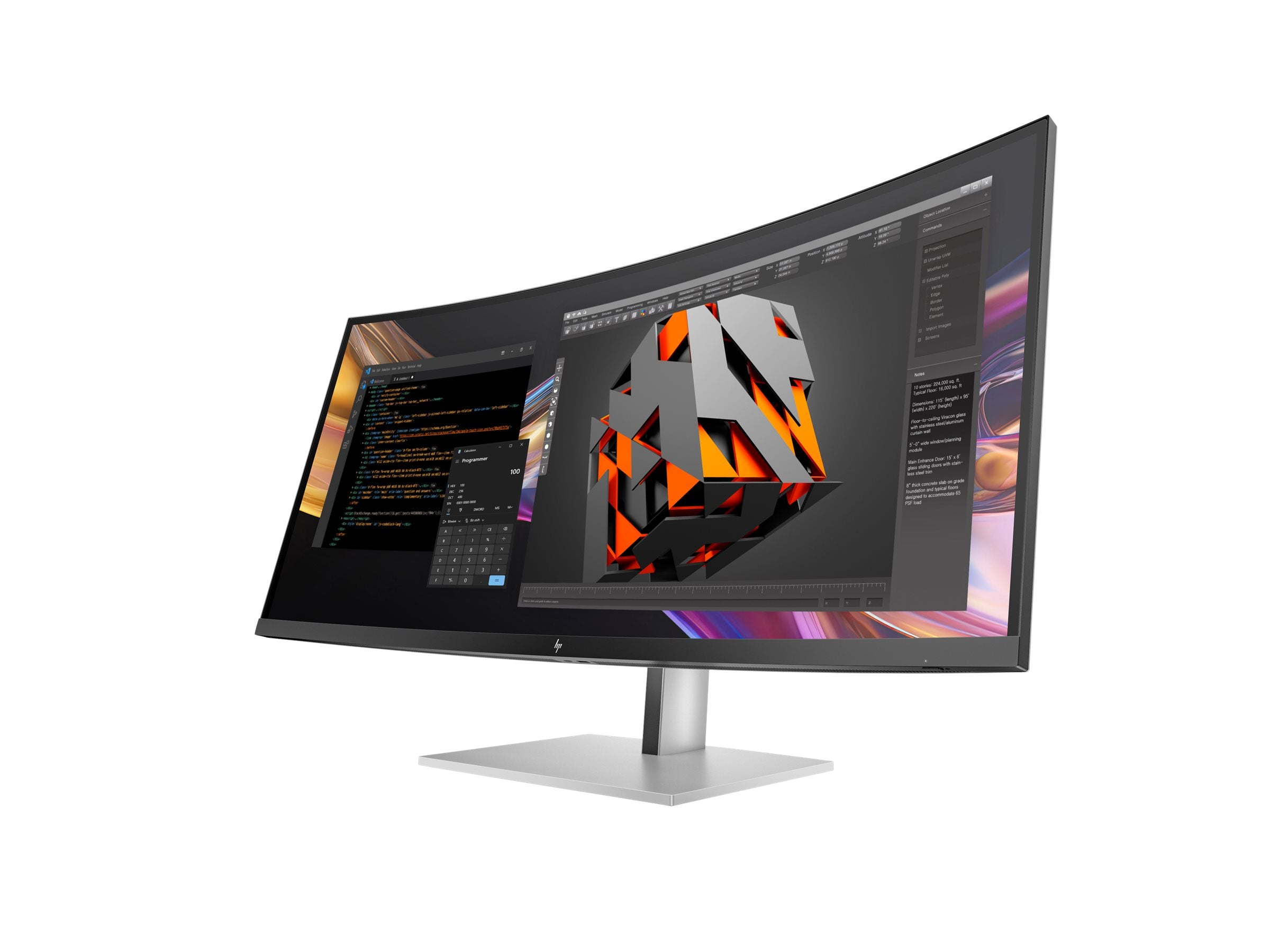 HP Écran incurvé WQHD+ Series 7 Pro 738pu 37.5p WQHD+ 3840x1600 HDMI DisplayPort Thunderbolt 4 3/3/0