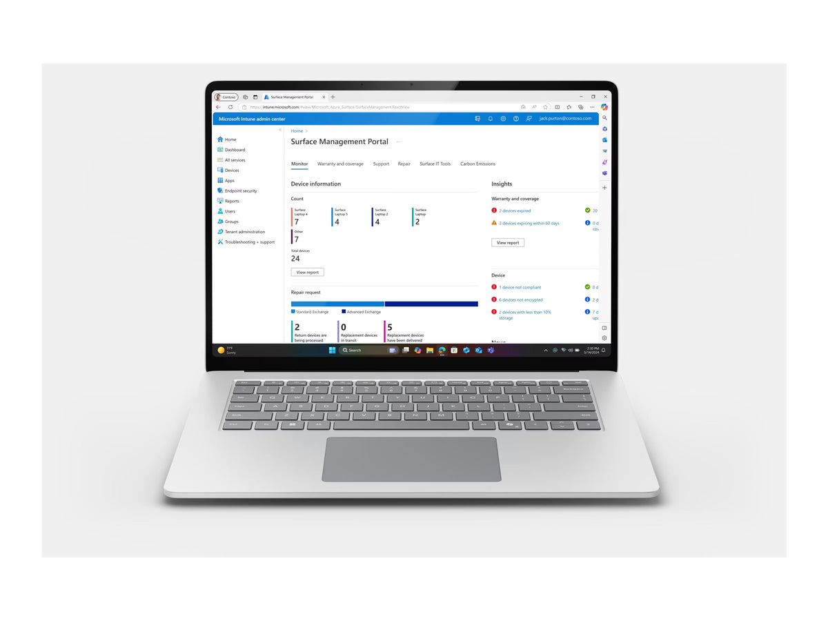 MICROSOFT Surface Laptop 7 - Snapdragon X Elite - 13p - 16Go - 1To - W11P - Platine - PC - Ordinateur Portable - AZERTY