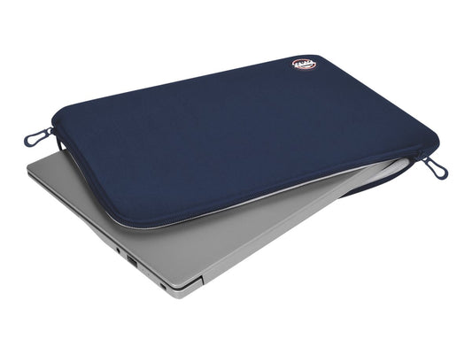 PORT DESIGNS Trendy Cotton Neoprene Laptop 13p-14p Sleeve L-shaped opening for easy access Stretchy cotton neoprene material Blue