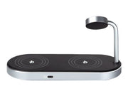 VERBATIM WCS-03 ALUMINIUM 3-IN-1 QI MFI DUAL WIRELESS + APPLE WATCH CHARGER WCF (P)
