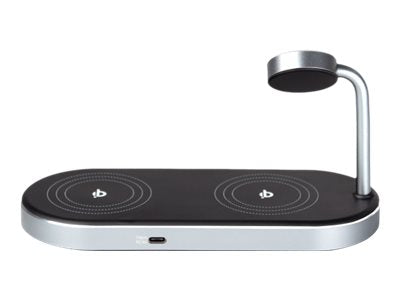 VERBATIM WCS-03 ALUMINIUM 3-IN-1 QI MFI DUAL WIRELESS + APPLE WATCH CHARGER WCF (P)