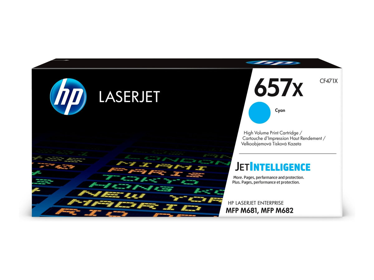 HP 657X original LaserJet Toner cartridge CF471X Cyan High Yield