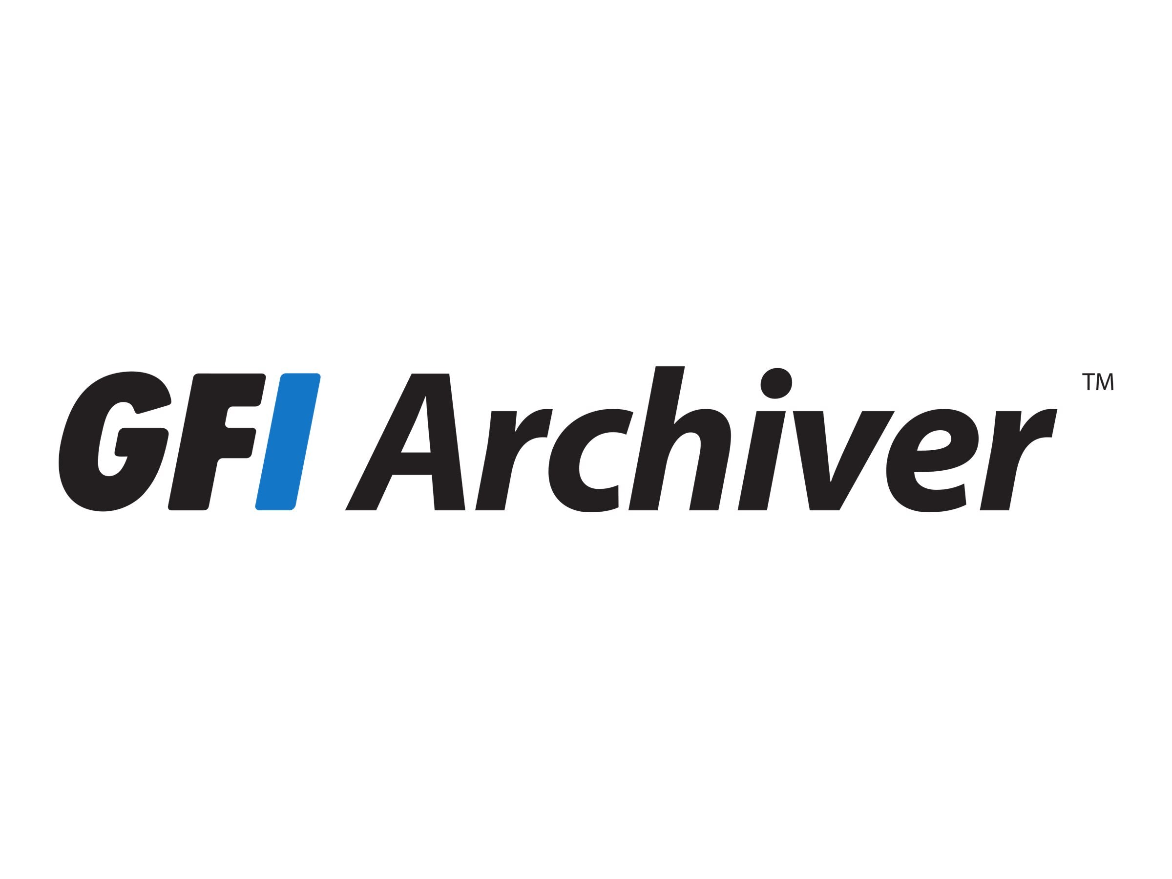 GFI Archiver subscription for 1 year 25-99 users