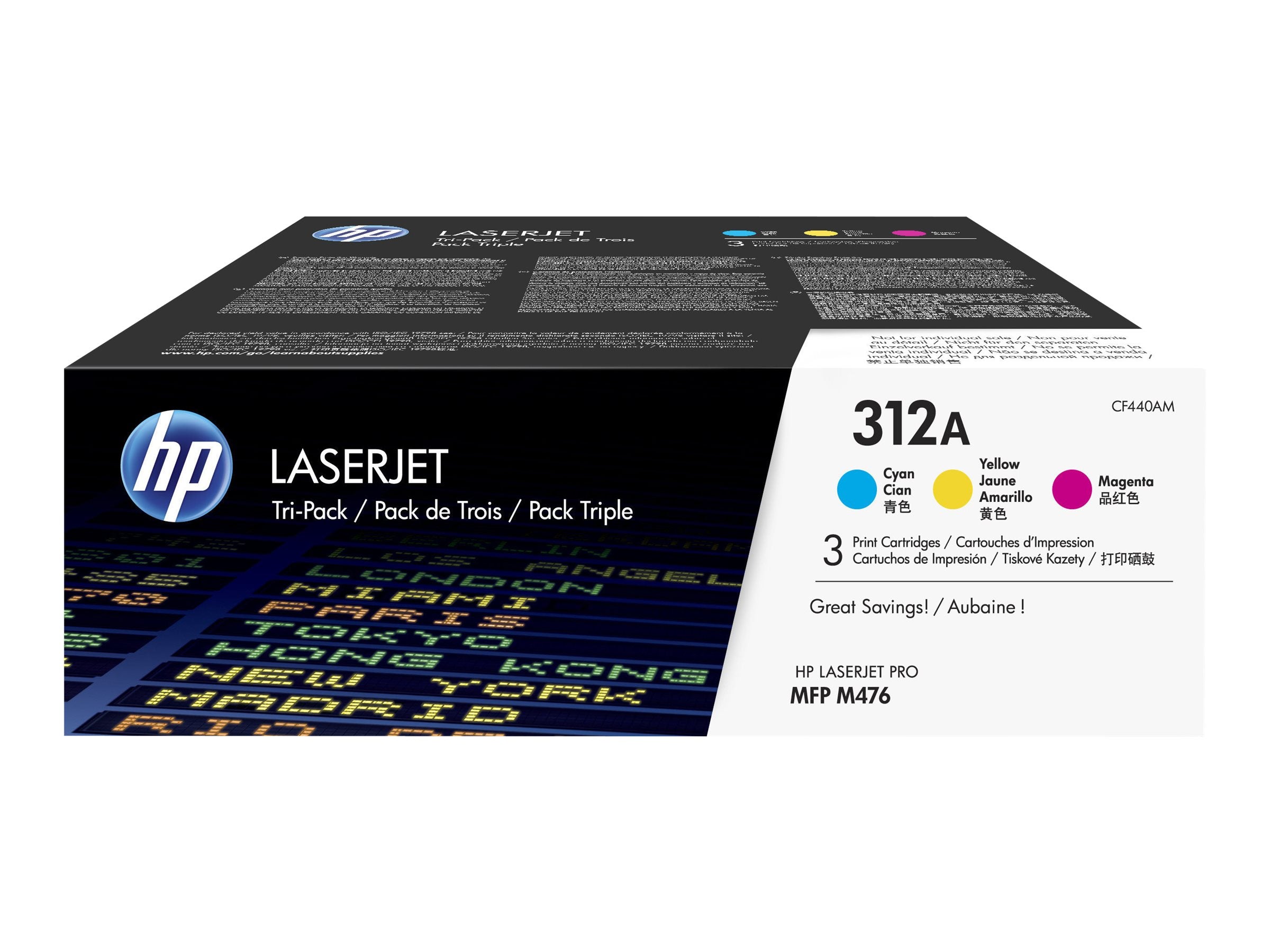 HP 312A original CYM Toner cartridge CF440AM multipack