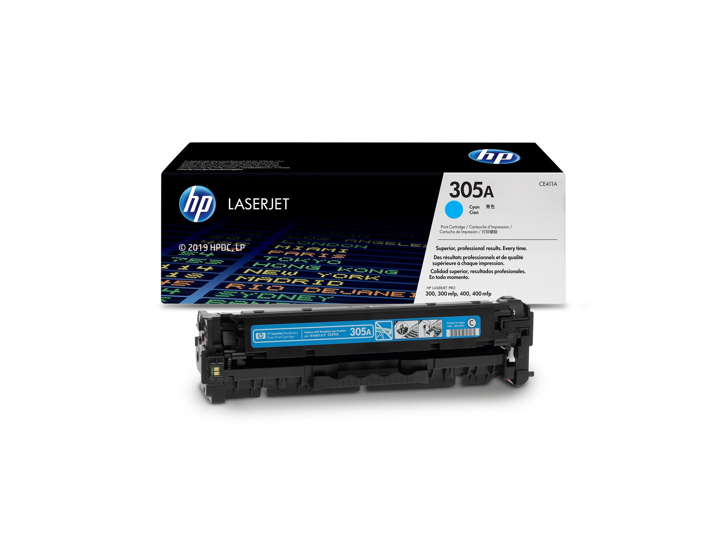 HP 305A original LaserJet Toner cartridge CE411A cyan standard capacity 2.600 pages 1-pack