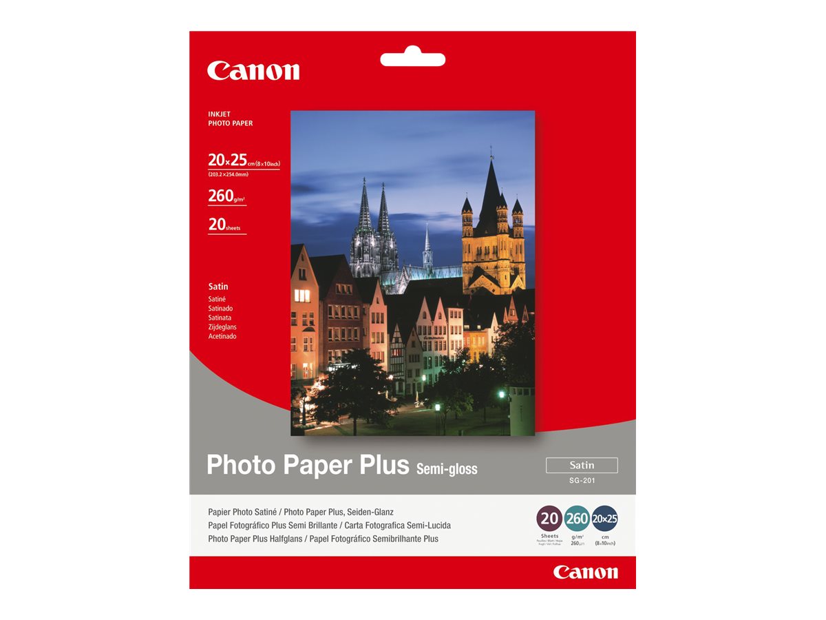 CANON SG-201 semi brillant photo  papier inkjet 260g/m2 8x10 inch 20 feuilles pack de 1