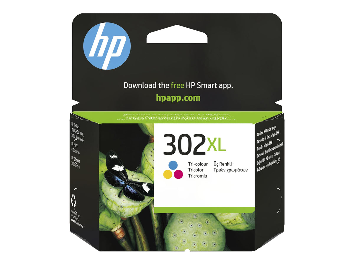 HP 302XL original Ink cartridge F6U67AE UUS Tri-color WCF (P)