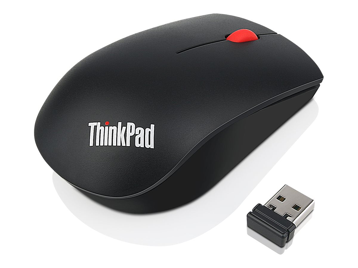 Lenovo ThinkPad Essential Wireless Mouse - Souris - laser - 3 boutons - sans fil - 2.4 GHz - récepteur sans fil USB - ThinkRed