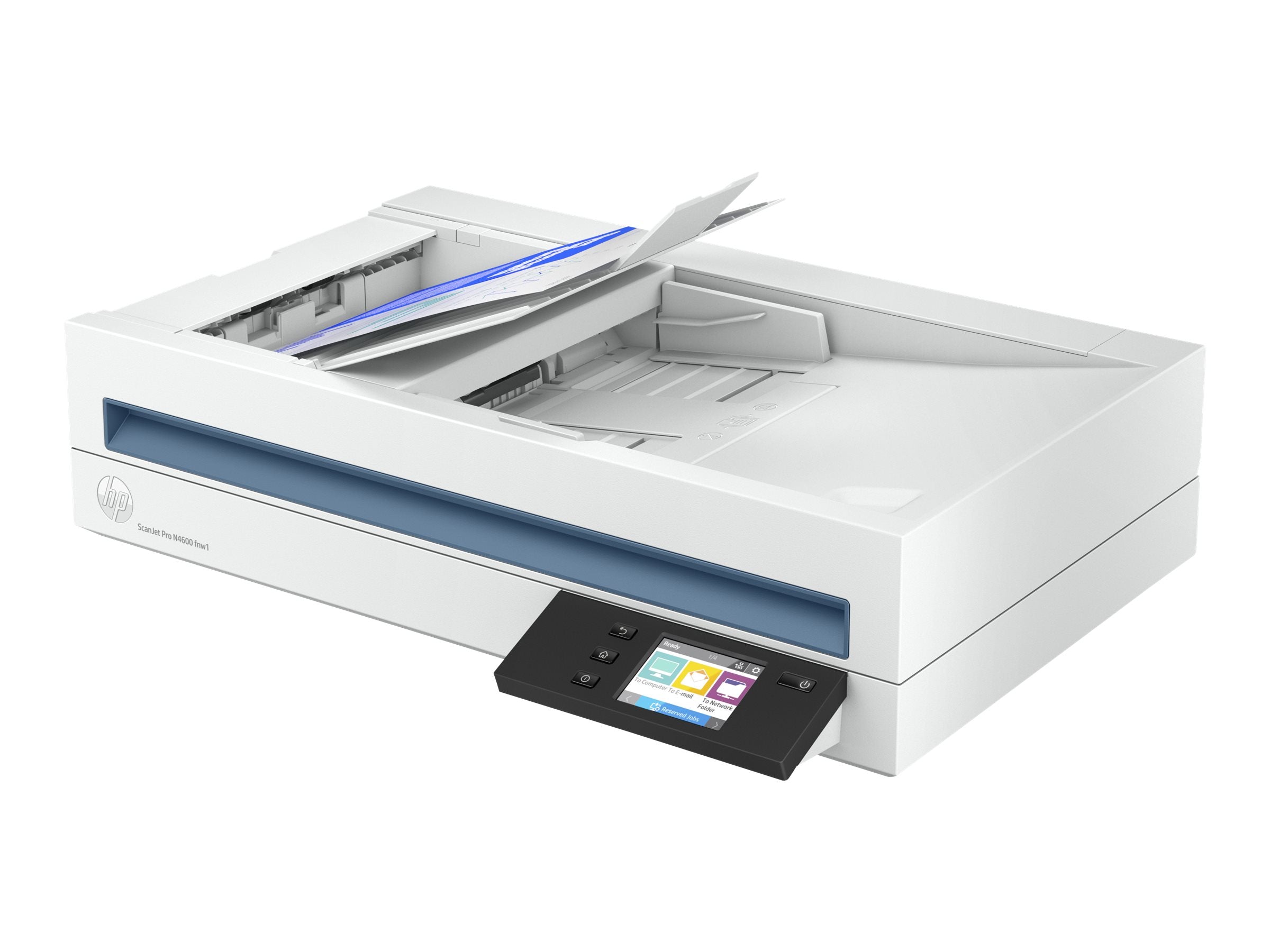 HP Scanjet Pro N4600 fnw1 de document scanner CIS Duplex 216x5362mm 600dpix1200dpi 40ppm ADF 100sheets 6000scans LAN Wi-Fi