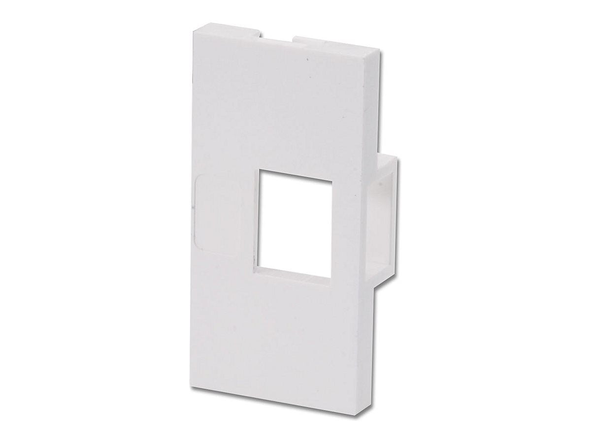 LINDY 4 Face Plate Module for 1 Keystone SnapIn Module for Wall Boxes