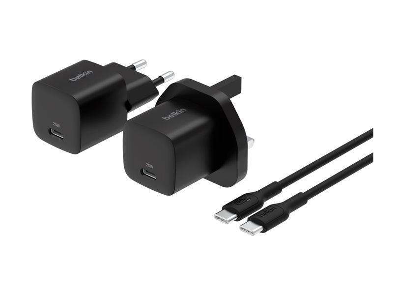 BELKIN 10k Power Bank + 2x 25W UK & EU + 1m C-C Cable Bundle