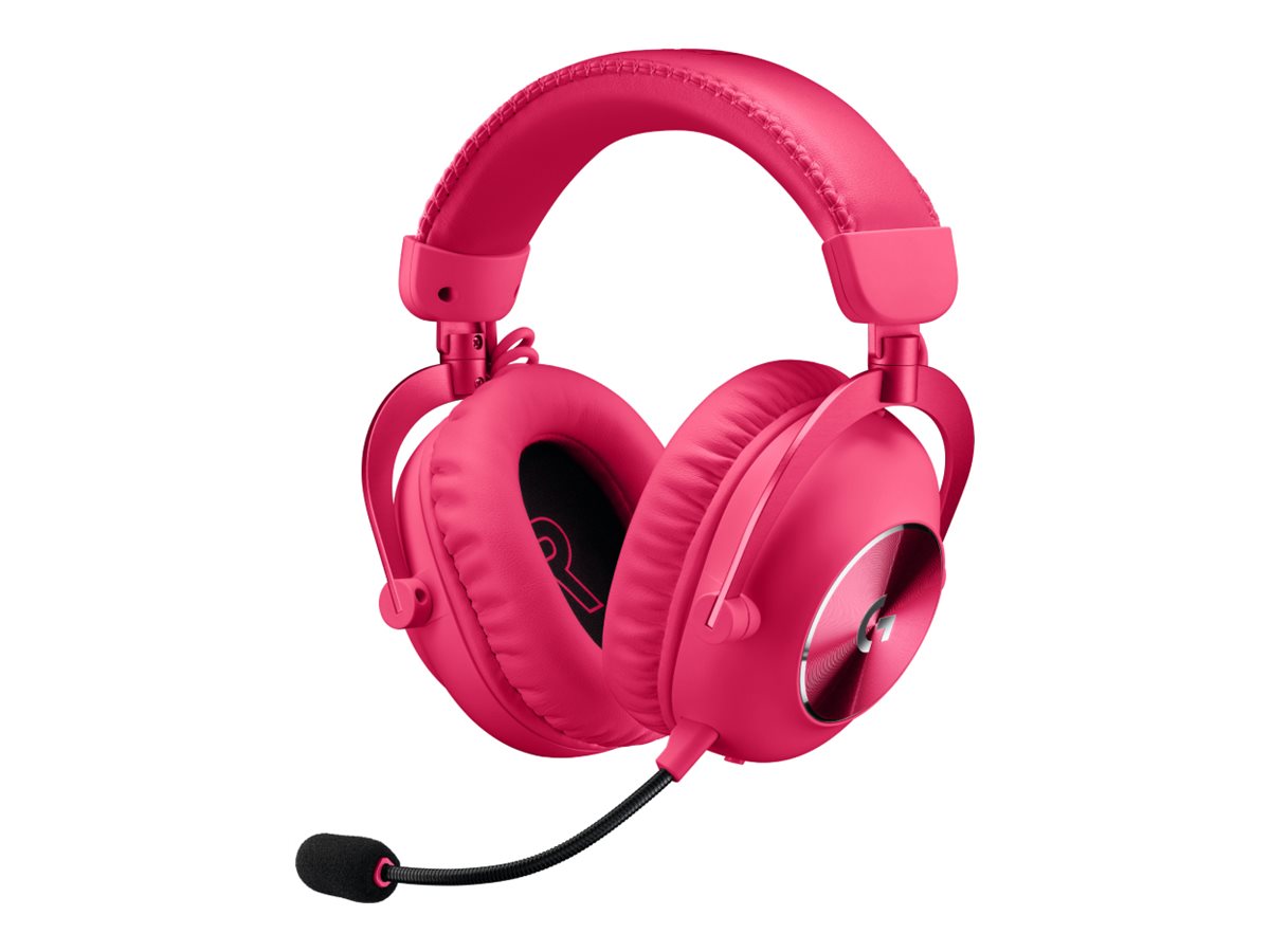 LOGITECH G Pro X 2 Headset full size Bluetooth / LIGHTSPEED wireless wired 3.5 mm jack noise isolating magenta