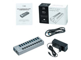 I-TEC USB 3.0 Charging HUB 10port port with external power adapter 48W 10x USB charging port for Tablets Notebooks Ultrabooks PC